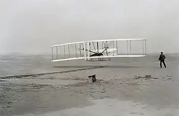 Image 11First powered and controlled flight by the Wright brothers, December 17, 1903 (from Aviation)